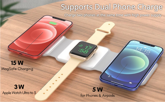 Wallman 3-in-1 Magnetic Foldable Wireless Charger (23W)
